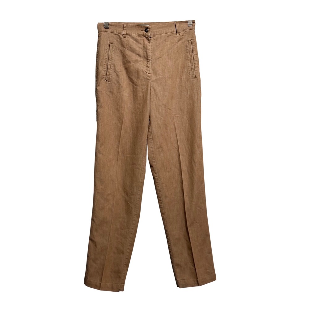 Christopher& Banks Women's High Rise‎ Straight Leg Trousers Brown Pants Size 4